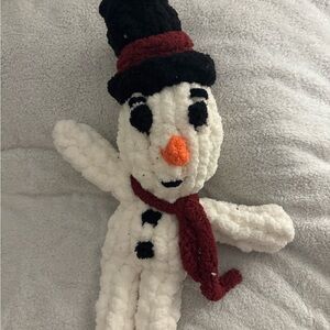 Plush Snowman Toy with Scarf and Hat